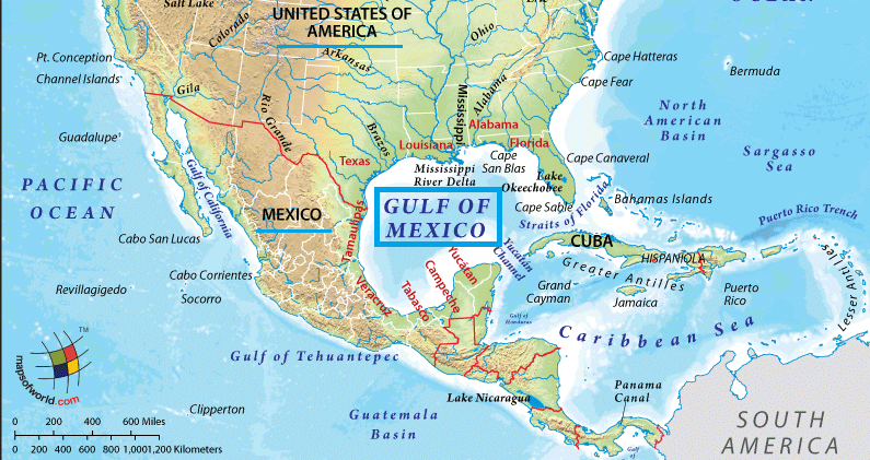 Gulf of Maxico Map